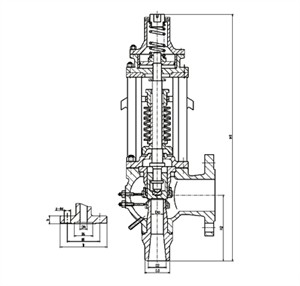  蝶形弹簧式安全阀